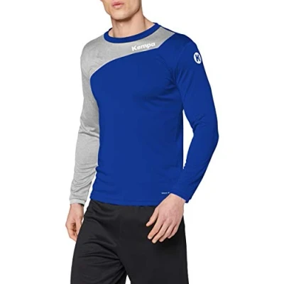 Afbeelding van Kempa Core 2.0 Longsleeve Royal Blauw Donker Grijs Melange Maat 3XL