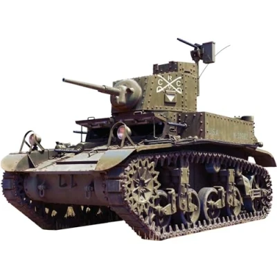 Afbeelding van 1:35 MiniArt 35401 M3 Stuart Initial Production with Interior Kit Plastic Modelbouwpakket