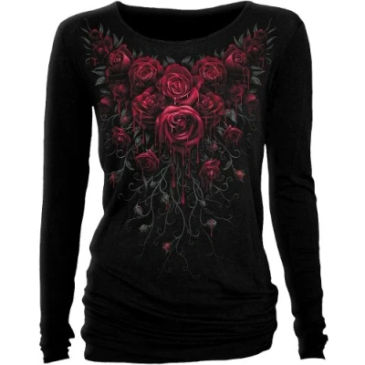 Afbeelding van Spiral Damesshirt met lange mouwen, zwart, M