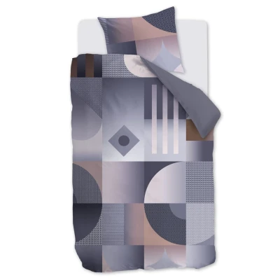 Afbeelding van Dekbedovertrek Beddinghouse Dutch Design Robbinson Grijs Katoen 140 x 200 / 220 cm 1 Persoons