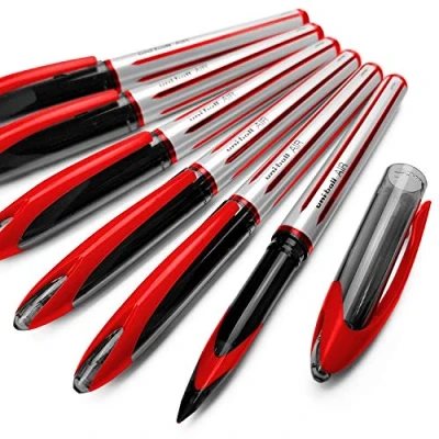 Afbeelding van Uni Ball AIR 0.7mm Medium Rollerball 6 Pack Rood UBA 188 L
