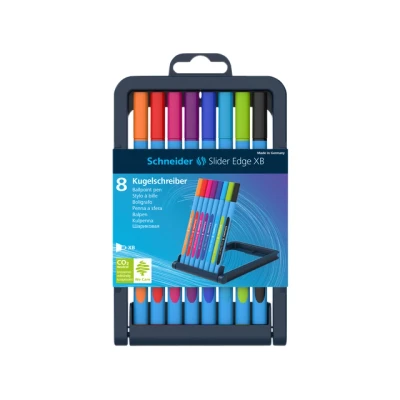 Afbeelding van Balpen Schneider Slider Edge extra breed 0.6mm etui à 8 kleuren