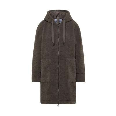 Afbeelding van Cecil 1005388 Teddyjas met capuchon voor dames, paddenstoelentaupe, XS