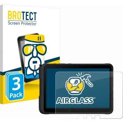 Afbeelding van BROTECT Screenprotector voor Samsung Galaxy Tab Active 4 Pro (Landschapsmodus) Folie Beschermfolie Beschermglas transparant (3 Stuks)