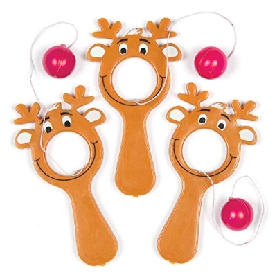 Afbeelding van Baker Ross AF834 Mini rendier vleermuis en bal spellen voordeelpak — kerstspeelgoed voor kinderen, perfecte party, lot, prijsbuidel of pennenvuller (5 stuks), gesorteerd