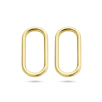 Afbeelding van 14K geelgoud oorknoppen paperclip 4026899 Oorbellen horloge Goudkleur