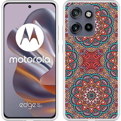 Afbeelding van Cazy Hoesje geschikt voor Motorola Edge 50 Neo Siliconen Orientaalse Mandala