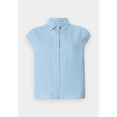 Afbeelding van ONLY Onlnova CLAY Shirt Overhemdblouse, Dames, Maat: XS, Light blue denim