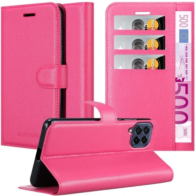 Afbeelding van Cadorabo Hoesje geschikt voor Samsung Galaxy M53 5G in KERSEN ROZE Beschermhoes met magnetische sluiting, standfunctie en kaartvakje Book Case Cover Etui