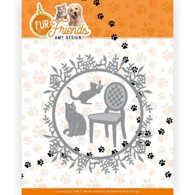 Afbeelding van Dies Amy Design Fur Friends Cat Circle