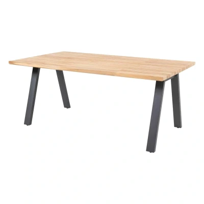 Afbeelding van Taste Ambassador Diningtafel Teak Antracite 180 x 100 cm 4SO