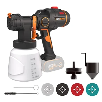Afbeelding van WORX WX020.9 18V 20 V MAX draadloze HVLP verfspuit alleen gereedschap batterij en oplader worden apart verkocht
