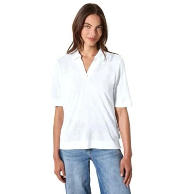 Afbeelding van Cecil IN Optik Poloshirt, Dames, Maat: XL, Weiß