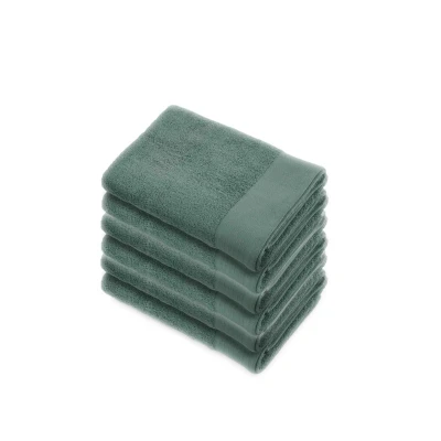 Afbeelding van 6 x Walra handdoek Soft Cotton 50x100 Legergroen