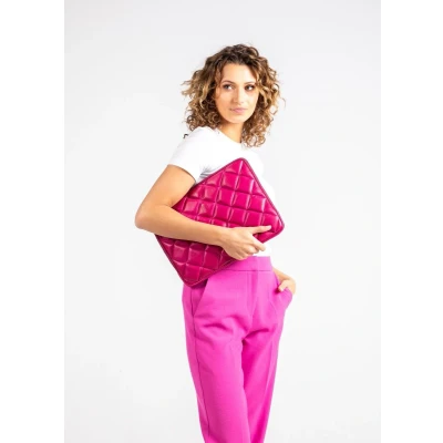 Afbeelding van Chabo Milano Padded Laptop Sleeve 13 14&quot; fuchsia Laptoptas Laptopsleeve