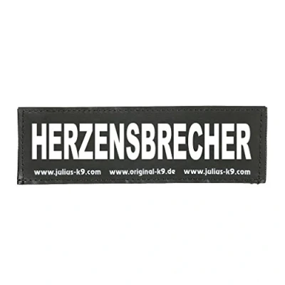 Afbeelding van Julius K9 Verwisselbare haak &amp; lus patches, Herzensbrecher, Small, Zwart