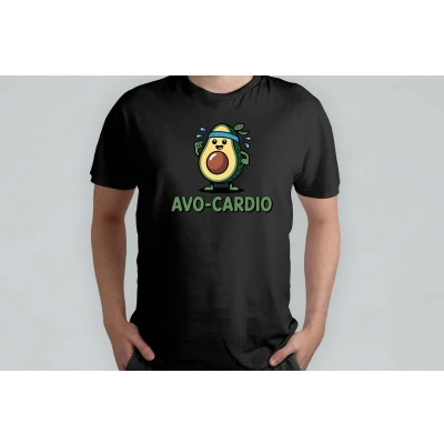 Afbeelding van Avo Cardio T Shirt VeganLife PlantBased CrueltyFree Funny VeganLeven Plantaardig Dierproefvrij VeganEten
