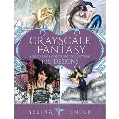 Afbeelding van Grayscale Fantasy Coloring Collection: 100 Designs: 29