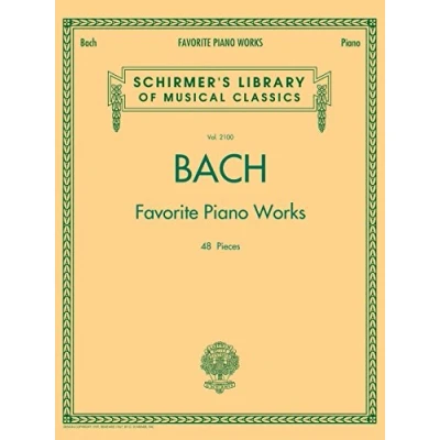 Afbeelding van BACH FAVORITE PIANO WORKS: Schirmer Library of Classics Volume 2100