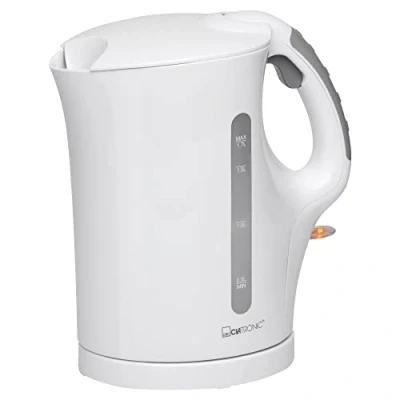 Afbeelding van Clatronic® Waterkoker Kettle 1,7 L met automatische &amp; handmatige uitschakeling Uitneembaar kalkfilter max. 2200Watt WK 3819 wit