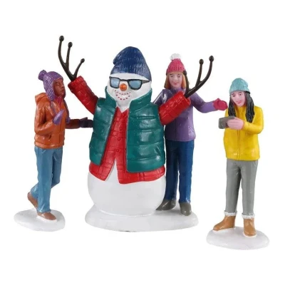 Afbeelding van Snowman selfie, set of 4 LEMAX