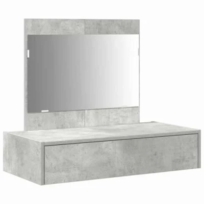 Afbeelding van vidaXL Kaptafel Beton Grijs MDF 83 x 40 70 cm Rechthoekig