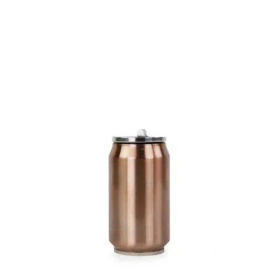 Afbeelding van YK Design Thermoskan &quot;Koper&quot; 280ml 13cm, isoleerdoos, dubbelwandig, roestvrij staal, siliconen afdichting, BPA vrij 1515/ 7961