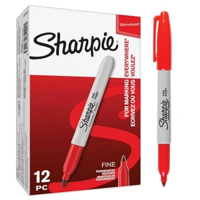 Afbeelding van Sharpie Merkstift (met fijne punt), 12 stuks verpakking, Rood