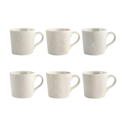 Afbeelding van H&amp;h set 6 tazze silhouette in stoneware cc 80