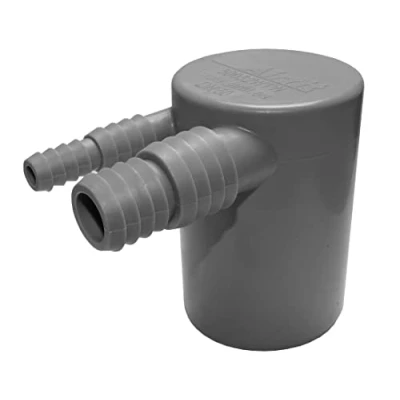 Afbeelding van Airfit Dubbele aansluithoek voor wasmachine en condensdroger DN 50 grijs