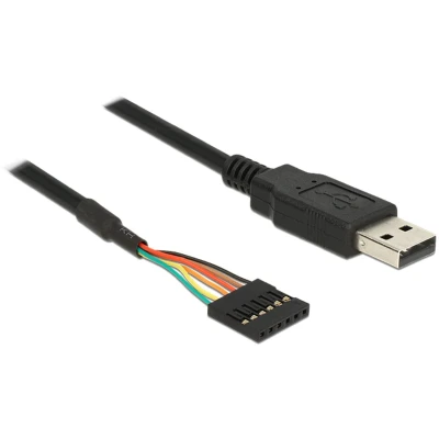 Afbeelding van Delock kabel USB stekker &gt; TTL 6 polige headeraansluiting 1,8 m (3,3 V