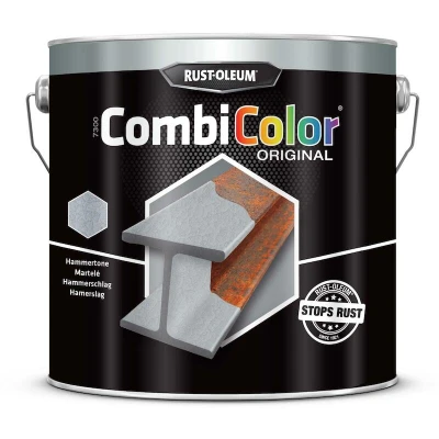 Afbeelding van rust oleum combicolor original hamerslag lichtgrijs 2.5 ltr