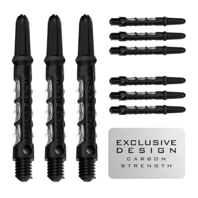 Afbeelding van Harrows Darts 3 x Set Carbon ST Dartstelen 9 Dartschachten in totaal Verkrijgbaar maten Tough Composite Medium Clear