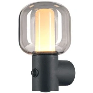 Afbeelding van Slv ovalisk wl sensor outdoor led wandopbouwlamp antraciet cct switch 3000 4000 k 1004679
