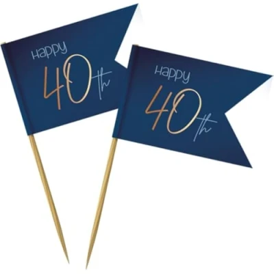 Afbeelding van Folat Prikkers Elegant True Blue 40 Jaar 36 stuks