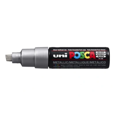 Afbeelding van uni ball Paint Marker op waterbasis Posca PC 8K zilver paintmarker