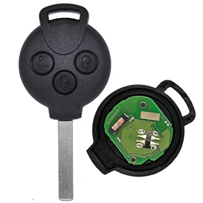 Afbeelding van Auto sleutel draadloze afstandsbediening 1x behuizing + onbewerkte zender 433/434 MHz batterij voor Smart 451