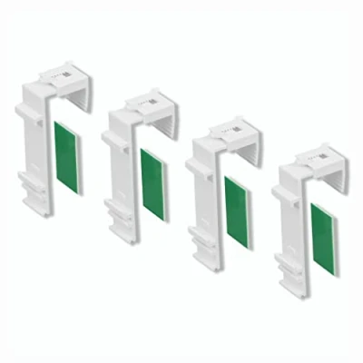 Afbeelding van KLEMMFLEX Klemflex klemhouders voor klembevestiging, dubbel rolgordijn, duorolgordijn zonder boren, om te klemmen en plakken, als accessoire/reserveonderdeel de ophanging, bevestiging aan pvc of houten ramen, deurvleugels, 4 stuks