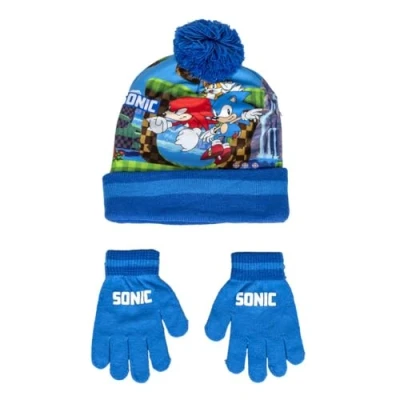 Afbeelding van Muts en Wanten Sonic Blauw