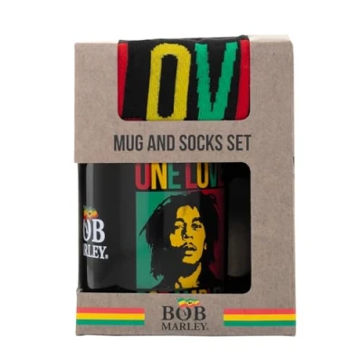 Afbeelding van Bob Marley &quot;One Love&quot; Gift Set met Mok 315ml en Paar Sokken EU 41 45