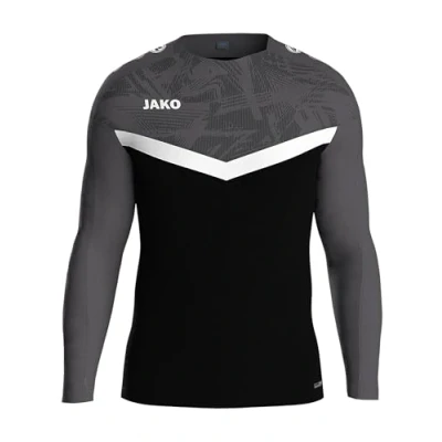 Afbeelding van JAKO Sweater Iconic rood/wijnrood L zwart/antraciet / M