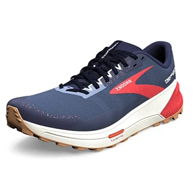 Afbeelding van Brooks Catamount 2 Trail hardloopschoenen, Dames, Maat: 38.5, Navy bittersweet peacoat Textiel