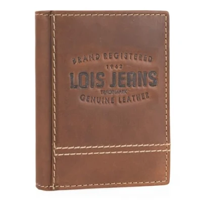 Afbeelding van Lois Portemonnee Heren Leer RFID Leren Met Stijlvol Design Duurzame Leather Wallet Voor Mannen Veiligheid En Klasse Elke Gelegenheid, Bruine