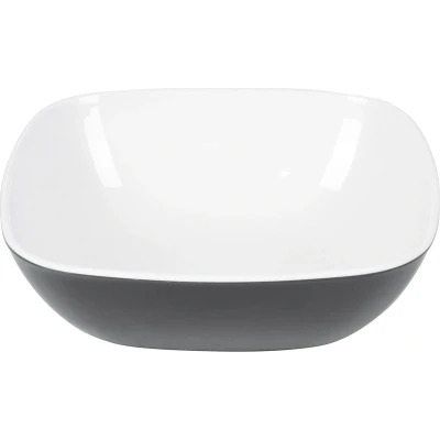 Afbeelding van Bo Camp Melamine Kom Vierkant 2 Tone Grijs