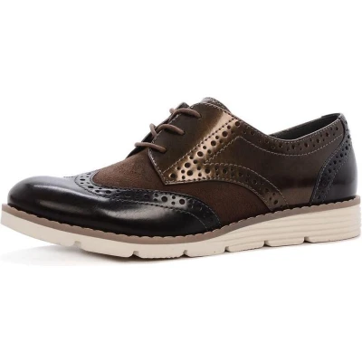 Afbeelding van s Oliver bruine veterschoen dames 41