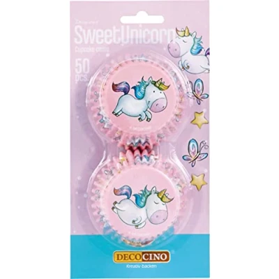 Afbeelding van Decocino eenhoorn muffinvormpjes (50 stuks) muffindecoratie cupcake decoratie vorm cupcakes &amp; feesten voor meisjes