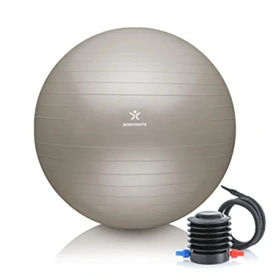 Afbeelding van BODYMATE Swiss Ball Gymnastiekbal met gratis e book incl. Pomp Fitness Yoga Core