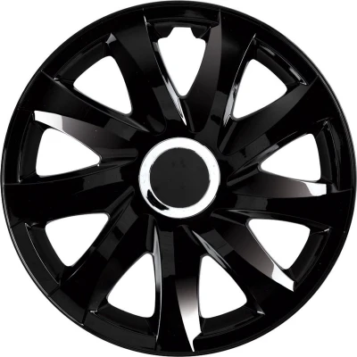 Afbeelding van NRM DRIFT Universele wieldoppen maat 15&quot; zwart lak 4 stuks