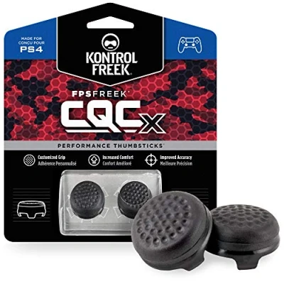 Afbeelding van KontrolFreek CQCX Performance Thumbsticks voor PlayStation 4 (PS4) en 5 (PS5) 2 Mid Rise Convex Thumb Grips Zwart