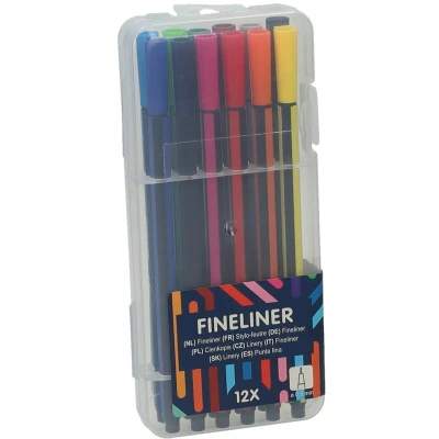 Afbeelding van Fineliners 12 stuks 0,5 mm schrijven tekenen schoolspullen